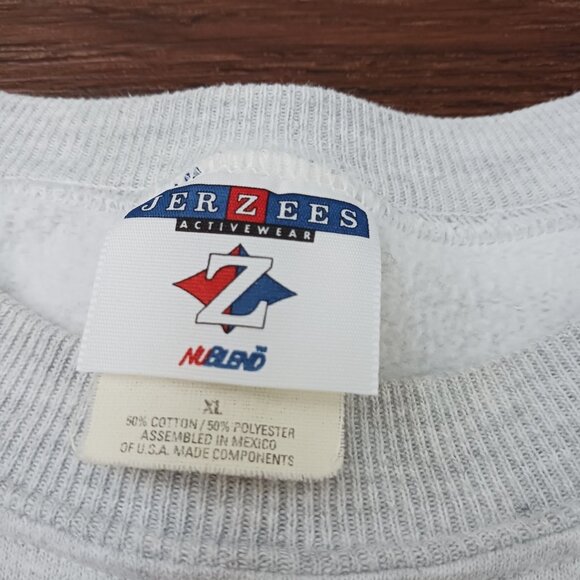 Vtg 2000 NY Giants Football Who Let the Dogs Out Gray Sweatshirt Size XL - Picture 3 of 3